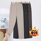 
Middle-aged and elderly women's autumn and winter velvet thickened high-waisted straight pants 2025 new mother's elastic waist casual trousers