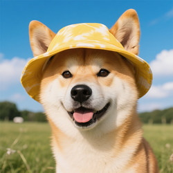 Dog Hat, Cute and Breathable, with Exposed Ears, Kitten Summer Outdoor Sunshade and Sun Protection Hat, Pet Fisherman Hat
