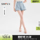Sanfu Shorts 2025 Summer Lace Lace Waist Pleated Design Jeans Women's Clothing 499891