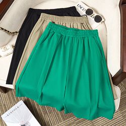 Extra large size shorts for women who are fat in summer, 300 pounds, slim, loose mid-pants, plus fat, 250 pounds, casual straight women