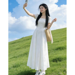 French-Style Gentle and Romantic White Dress for Petite Women, New 2026 Summer Beach Vacation Style Long Dress