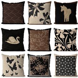 Nordic High-End Vintage Retro Light Luxury Throw Pillow Abstract Living Room Sofa Headboard Bedroom Cushion High-End Pillow Cushion