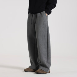 Gccdupe77'Return' Mousse Air Cotton Silhouette Versatile Casual Straight Pants Comfortable Sports Sweatpants