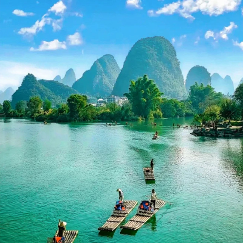 2-10人mini纯玩团 | 桂林阳朔旅游5天4晚 | 热气球竹筏漂流银子岩