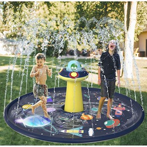 
Summer popular star ball pvc inflatable water spray mat hourglass children's play mat toy courtyard water spray mat
