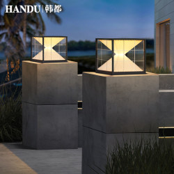 Column lamp solar garden lamp m modern minimalist villa door pillar lamp outdoor waterproof wall lamp door pillar