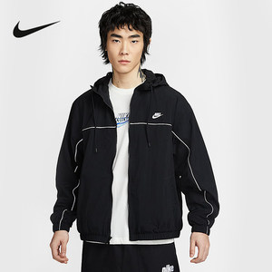 
Nike Men's Hooded Jacket Summer New Loose Sports Splicing Stacked Retro Jacket HJ2013-