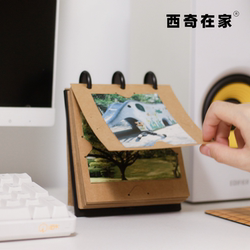 3/4/5/ 6inch Stand-Up Paper Clip Photo Album [Xiqi at Home] Loose-Leaf Desk Calendar Storage Display Gift Diyable