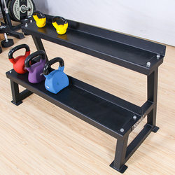 Dumbbell Rack, Kettlebell Rack, Fitness Equipment Storage Rack, Double-Layer Kettlebell Rack, Storage Rack, Round Head Hexagonal Dumbbell Kettlebell Rack
