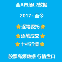 Full A-Level Shanghai and Shenzhen L2 (Level 2) 10-Level Market Data + Individual Order-By-Order Execution + Individual Order-By-Order Transaction Financial Research Data Set