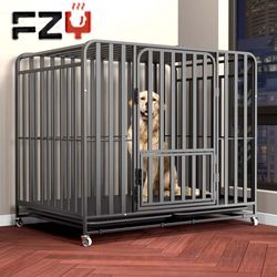German Dog Cage for Medium-Sized Dogs, Suitable for Indoor and Outdoor Use, Large Dog Cage with Separate Toilet, Thickened and Reinforced Pet Cage