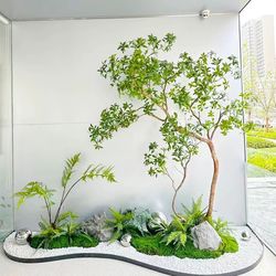Spot quick-release mazui wood indoor landscaping window large decorative tree bionic artificial plant fake tree patio landscape