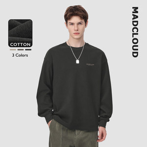 
MAD official Mike Rode heavy brushed solid color inner long-sleeved T-shirt men's American classic bottoming shirt