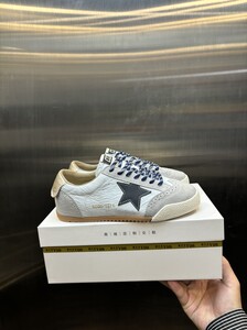 
2026 New Korean Style Old Star Fashion Round Toe Showing Feet Small Flat Bottom Pink Genuine Leather Dirty Shoes