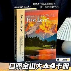 New Rizhao Jinshan Original Non-Attributed A4 Nine-Grid Card Album with High Aesthetic Value ins Style Commemorative Album Loose-Leaf Storage