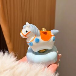 Jingdezhen Ceramic Spinning Horse Birthday Gift for Girls to Give to Friends and Besties, Cute and Creative Desktop Ornament for the Year of the Horse