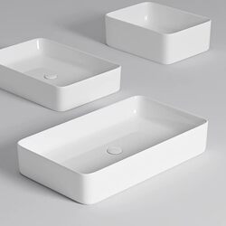 Thin-Edge Household Ceramic Countertop Basin, Splash-Proof, Large Size Washbasin, Bathroom Sink Basin, Single Basin for Face Washing