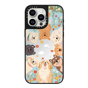 
DODOCASE Spring Surrounding Dog Apple 17Pro Suitable for iPhone16ProMax Star Same Style 14pro Cute Animal 15plus Mirror Magnetic Phone Case 13 Anti-fall Protection