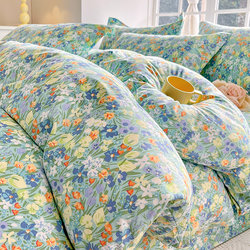 Four-Piece Bed Set, Pure Cotton, 2025 New Spring and Summer Student Dormitory Three-Piece Set, Single Bed Sheet and Duvet Cover Set