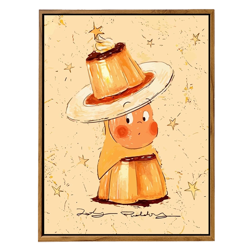 可爱星星人手工涂色数字油画diy填充涂鸦卡通泡泡玛特