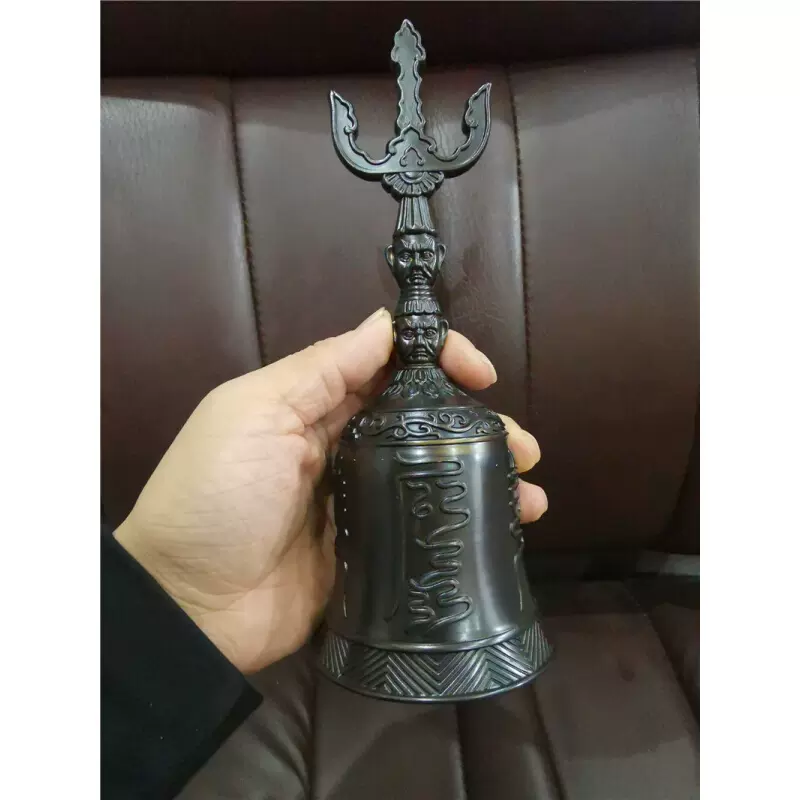 修縁堂】古美術品 道教の法器です 天蓬帝鐘 三清鈴 vajra23CM-