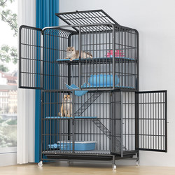 Cat Cage for Home Use, Indoor, Extra Large Free Space, with Integrated Toilet, Double-Layer Cat Villa, Cat Nest, Cat House, Cat Cage