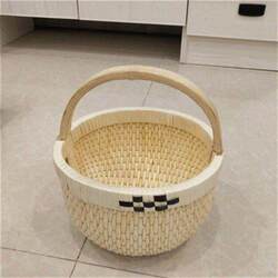Household Handmade Wicker Baskets, Straw Baskets, Rice Baskets, Hand-Woven Baskets, Picnic Supplies, Equipment Baskets, Wicker Hand-Woven Baskets