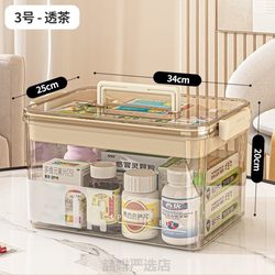 Medicine First Aid Kit, Emergency Class Medical Kit, Large Capacity Complete Set, Lightweight Medicine Box, Transparent Household Medicine Box