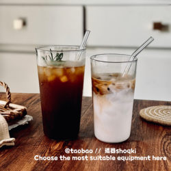 Heat-Resistant Large-Capacity Commercial Glass Cup, Lightweight and Stackable, High Borosilicate Coffee Cup, Beer, Cola, Water Cup, Cold Drink Cup