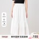 betu 100-color elastic waist ruffled skirt for women 2025 summer new versatile slim midi-length umbrella skirt