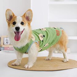Dog Clothes Pet Corgi Shiba Inu Bichon Summer Thin Medium-Sized Dog Spring and Autumn Anti-Shedding Vest 2025 New Model