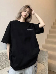 Heavyweight American Style 2024 Summer Trendy T-Shirt for Men and Women, High Street Style, Versatile Trendy Brand, Pure Cotton, Loose Short-Sleeve for Couples