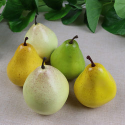 New Simulated Pear Vegetable Props Fake Fruit Orange Grape Banana Model Cabinet Decoration Simulated Snow