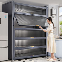 Kitchen Multi-Functional Storage Rack, Household Dust-Proof Storage Cabinet, Multi-Layer Gap Cabinet, Kitchen Cabinet, Cupboard, Storage Cabinet