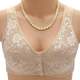 
Middle-aged and elderly people adjustable breasts without steel rings, large size front buckle underwear thin vest style female mother bra for women