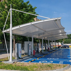 Membrane Structure Carport for Small Cars, New Charging Station, Photovoltaic, Solar, Battery-Operated, Sunshade, Rainproof, Outdoor Insulation Film Cloth