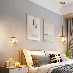 Nordic glass magic bean restaurant chandelier modern simple light luxury cafe bedside bedroom lamp duplex staircase lamp