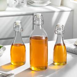 Japanese Honey Jar Glass Sealed Jar with Lid Food-Grade 1 Jin (Approx. 500g) Special for Packaging