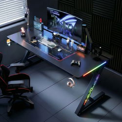 Solid Wood Titanium Spear S3 Gaming Desk Computer Table Desktop Home Desk Carbon Fiber Color Can Be Equipped with Robotic Arm Gaming Table