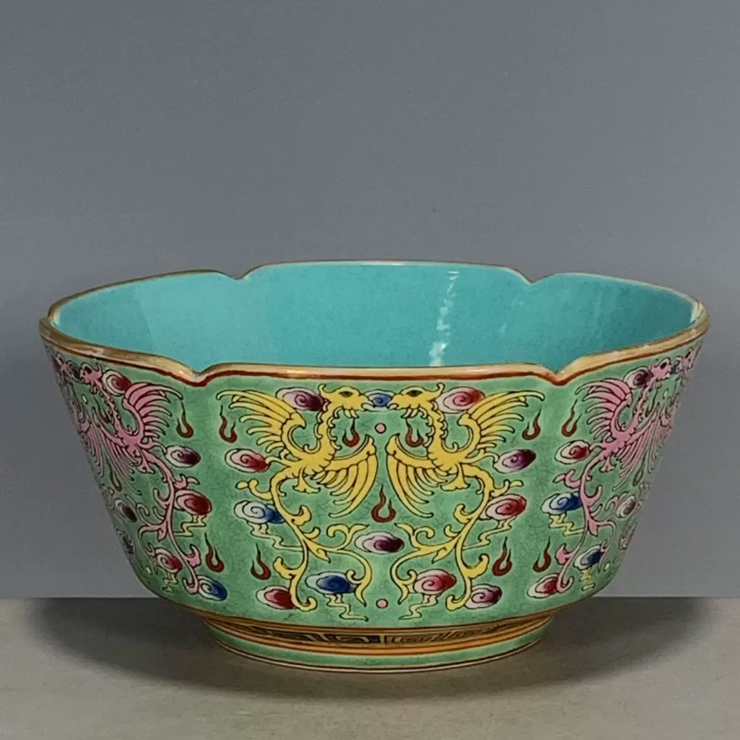 中国古玩 清代 蕎麦釉花入 高27.1cm 木箱付 大清