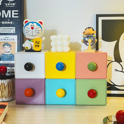 Candy Drawer-Style Storage Box, Stackable on Desktop, for Jewelry and Miscellaneous Items, Office, Student Dormitory Desk, Small Storage Box