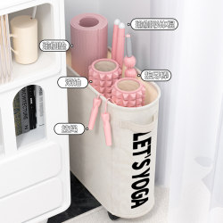 Yoga mat storage tube, fitness equipment storage basket, sports goods basket, fabric wheel, removable Y slot storage