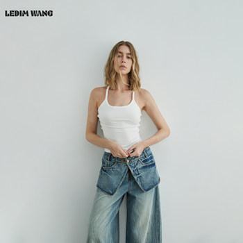 
LEDIMWANGU collar chest pad I-shaped suspender vest