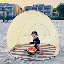 Children's Tent with One Second, Outdoor Portable Folding Outdoor Camping Sunshade and Sun Protection Beach Tent
