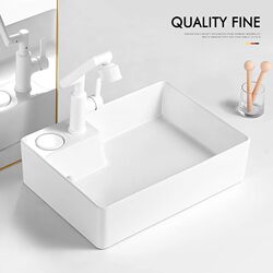 Counter-Control Under-Counter Basin Household Washbasin Balcony Ceramic Washbasin Hidden Underwater Narrow Long Washing Machine Side Drain