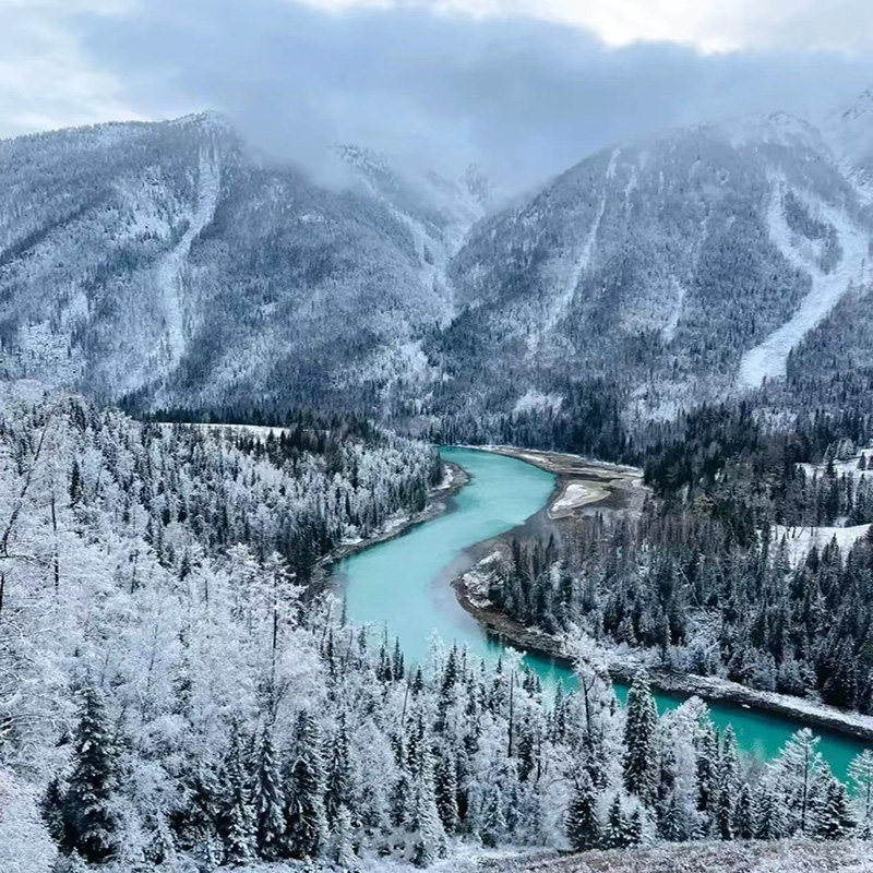新疆冬季旅游北疆阿勒泰海上魔鬼城喀纳斯禾木赛湖头等舱8日游