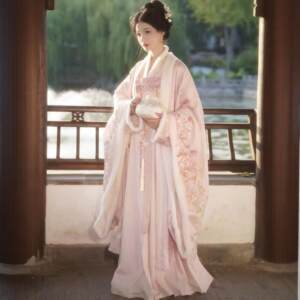 Original Hanfu [Copper Spring Spring Lock Erqiao] Tang system plus velvet embroidery Qi -chest skirt big -sleeved shirt set winter