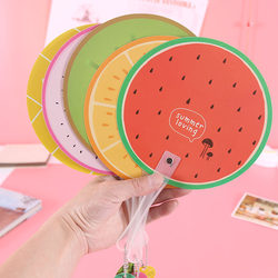 New Modern Simple Summer Fruit Fan Children's Day Small Gift Cartoon Fan Cool Watermelon Plastic Fan