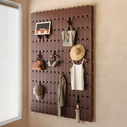 Solid Wood Coat Rack, Piano Key-Style Clothes Rack, Pegboard Entryway Clothes Rack, Bedroom Clothes Rack