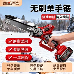 Small Handheld Rechargeable Lithium Electric Chainsaw for Home Use, One-Hand Chain Saw for Cutting Wood, Outdoor Tree Cutting and Wood Cutting Tool